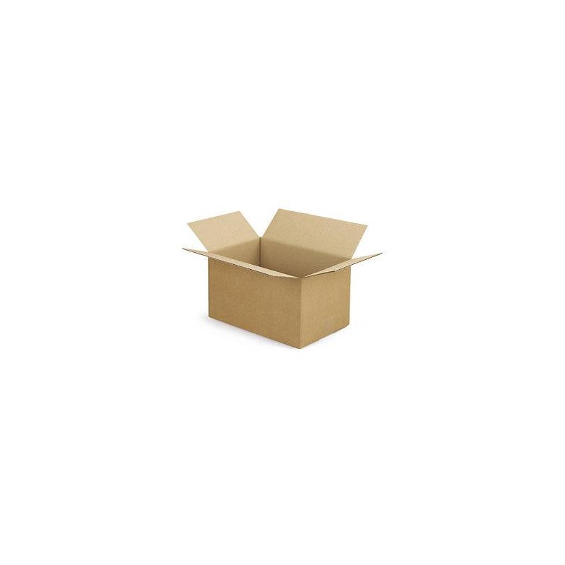 Caisse carton brune simple cannelure RAJA 35x30x30 cm - Paquet de 25