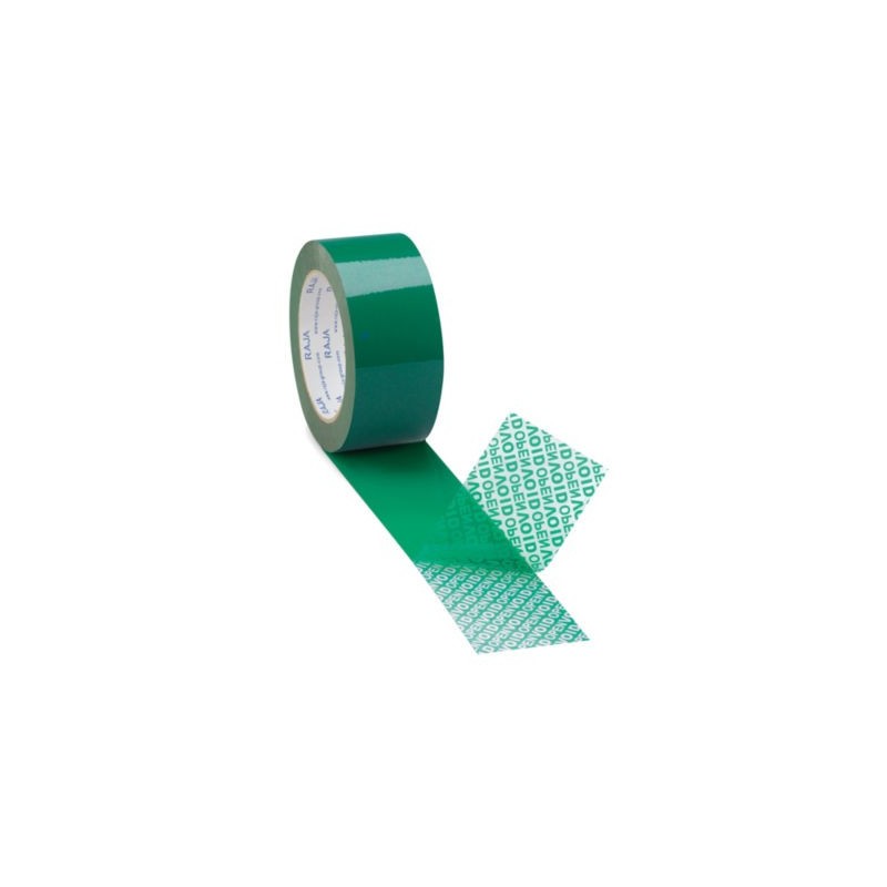 Ruban adhésif haute sécurité vert RAJA 50 mm x 50 m - Lot de 3