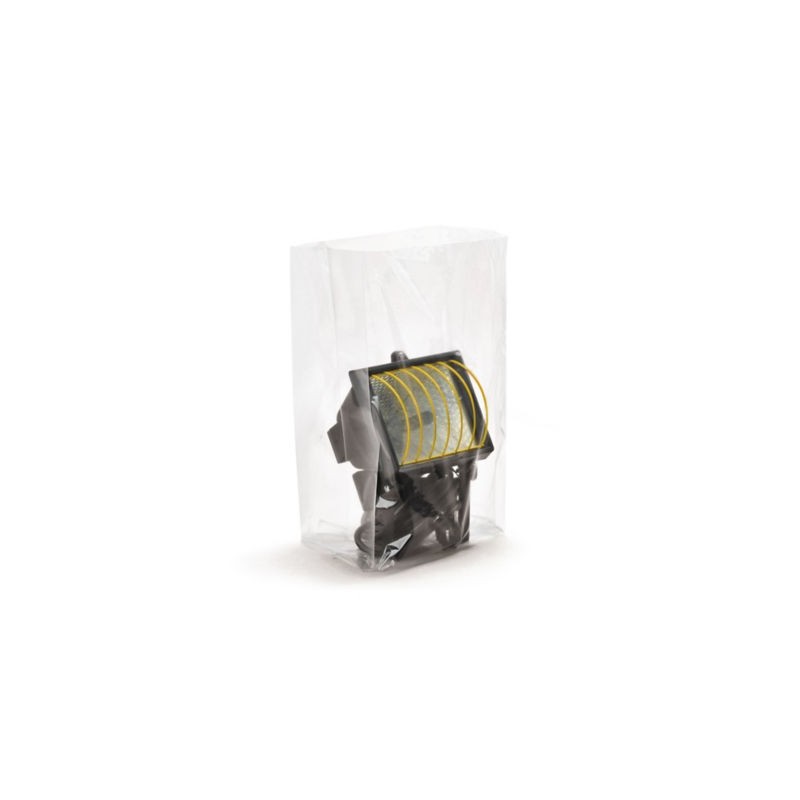 Sachet plastique à soufflets transparent 30 microns RAJA 10x20x5 cm - Paquet de 1000