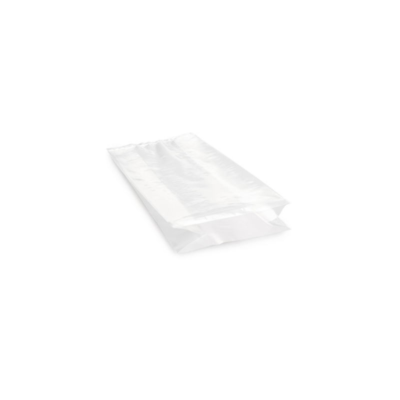 Sachet plastique à soufflets transparent 30 microns RAJA 120x180x80 cm - Paquet de 100