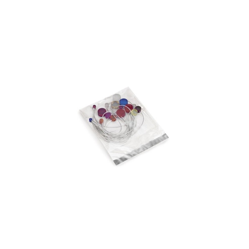 Sachet plastique transparent haute brillance à fermeture adhésive 40 microns 7x10 cm - Paquet de 1000