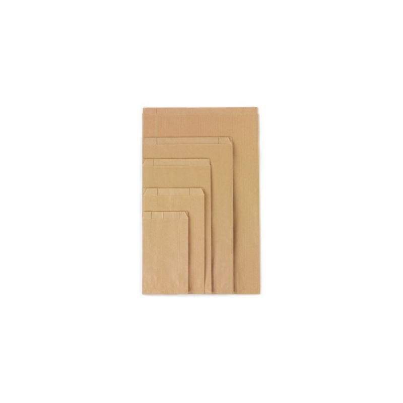 Pochette cadeau kraft brun 16 x 25 x 8 cm - Paquet de 250