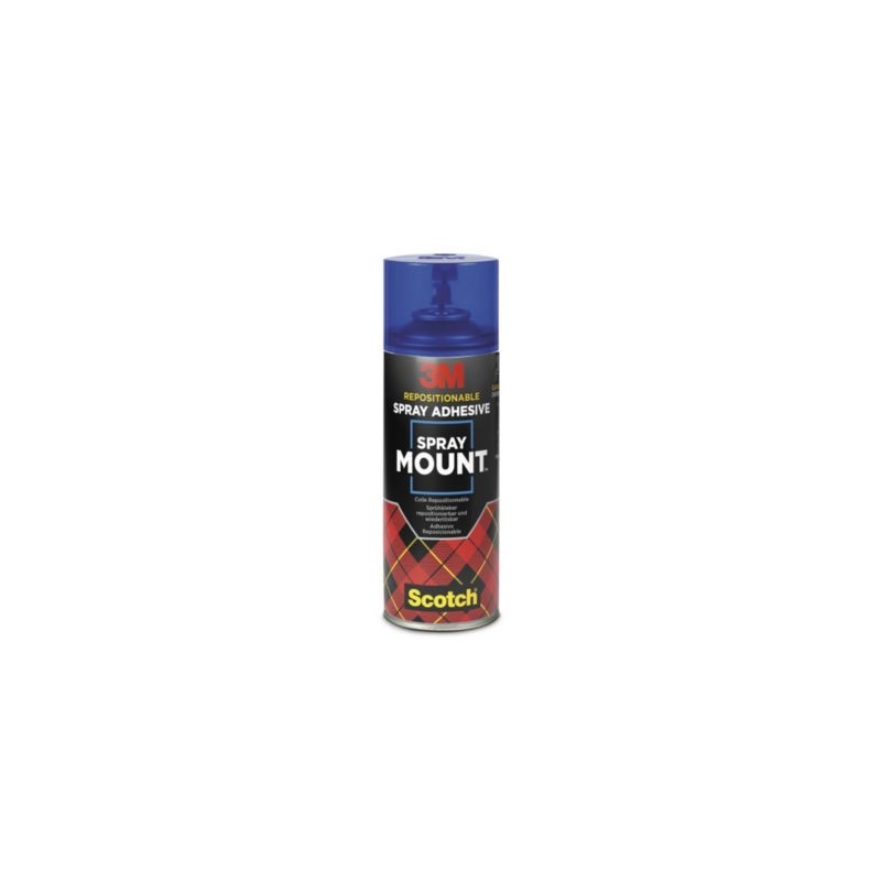 Colle aérosol de bureau Scotch 3M repositionnable quelques heures - Lot de 6