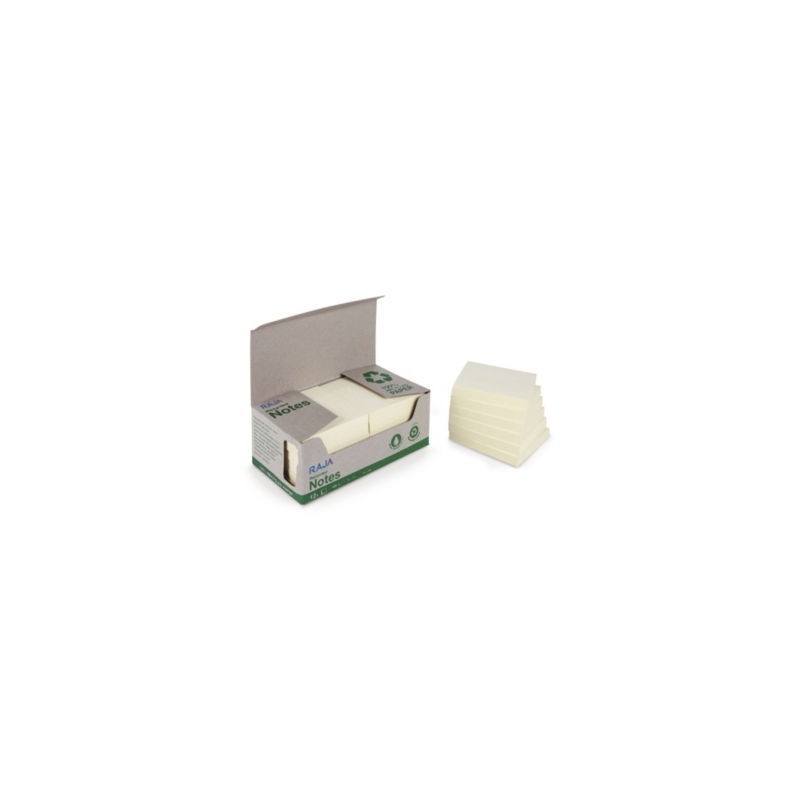 Notes recyclées RAJA 76 x 76 mm - Lot de 12