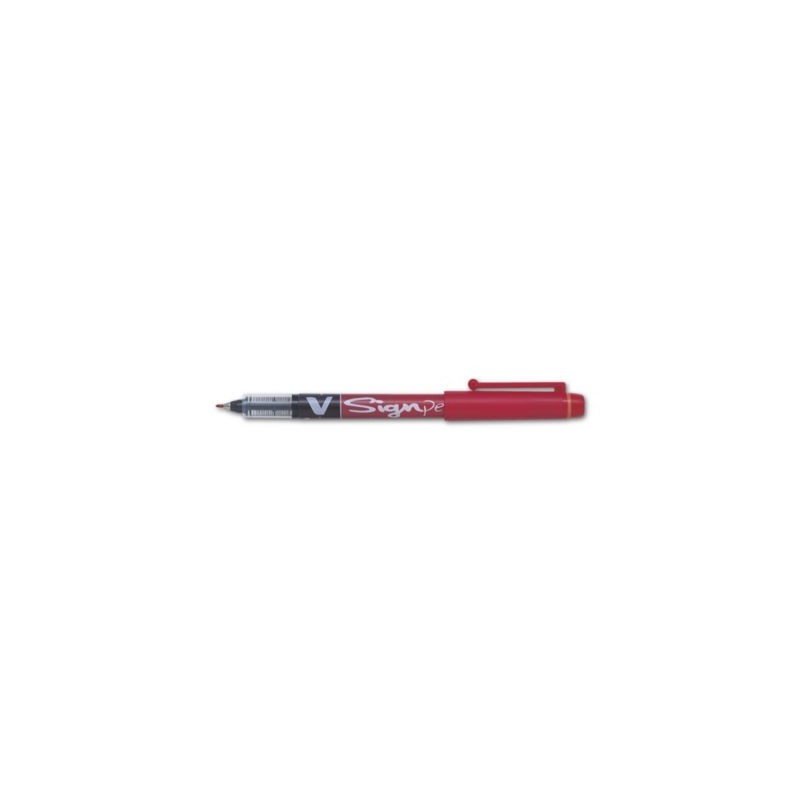 Feutre à encre liquide V-Sign Pen PILOT rouge - Lot de 12