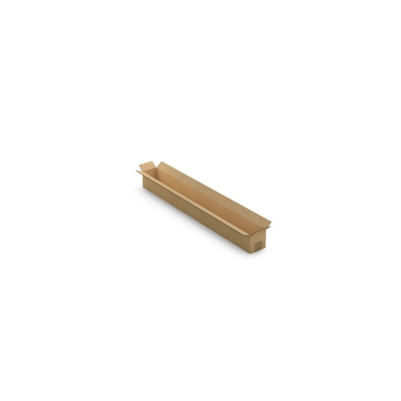 Caisse carton longue double cannelure à grande ouverture RAJA 100x10x10 cm - Lot de 10