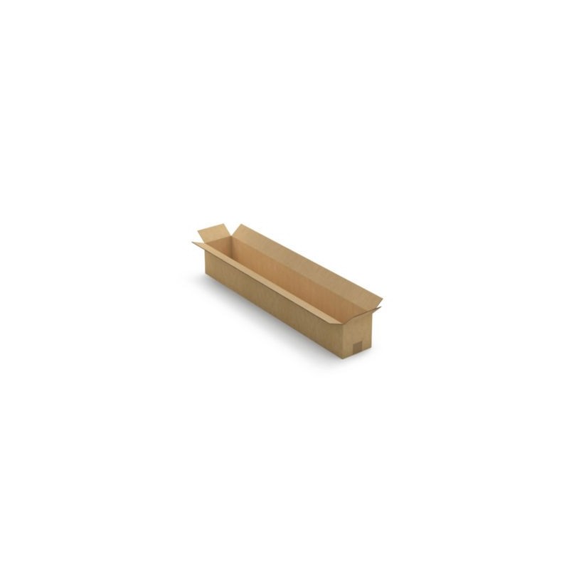 Caisse carton longue double cannelure à grande ouverture RAJA 100x15x15 cm - Lot de 10
