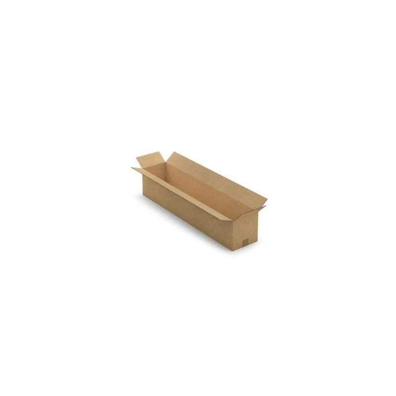 Caisse carton longue double cannelure à grande ouverture RAJA 100x20x20 cm - Lot de 10