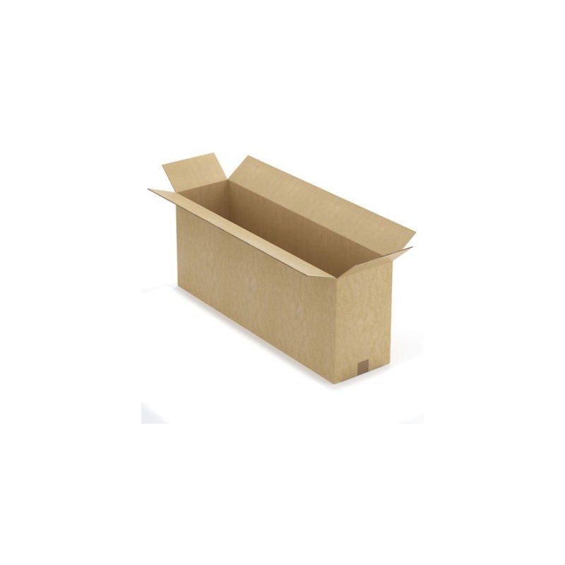 Caisse carton longue double cannelure à grande ouverture RAJA 100x25x40 cm - Lot de 10