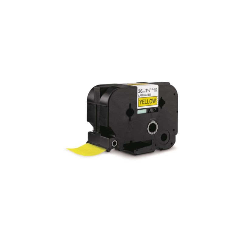 Ruban jaune 18 mm pour étiqueteuse BROTHER