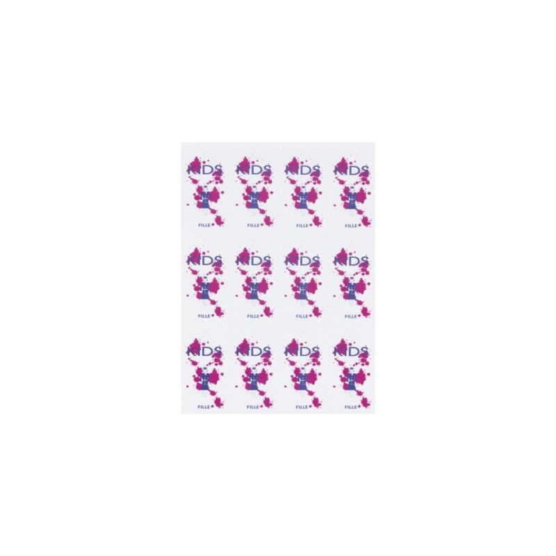 Étiquette américaine vélin blanc imprimable sans attache vélin 35x59 mm - Paquet de 750