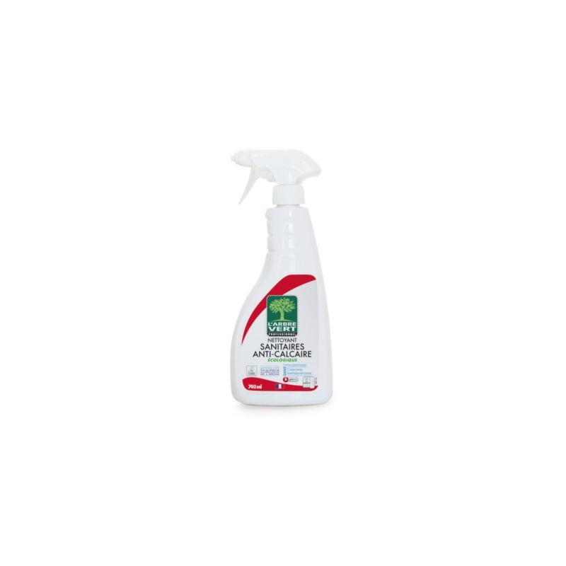 Nettoyant sanitaires anti-calcaire L'ARBRE VERT spray 750 ml - Lot de 2