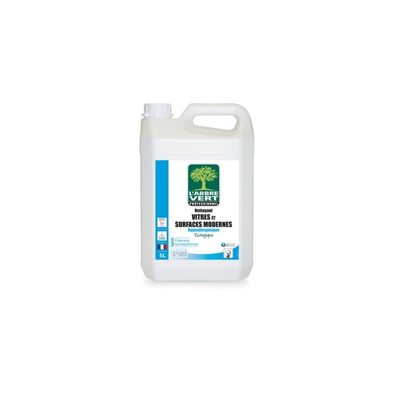 Nettoyant vitres et surfaces modernes L'ARBRE VERT en bidon 5 L