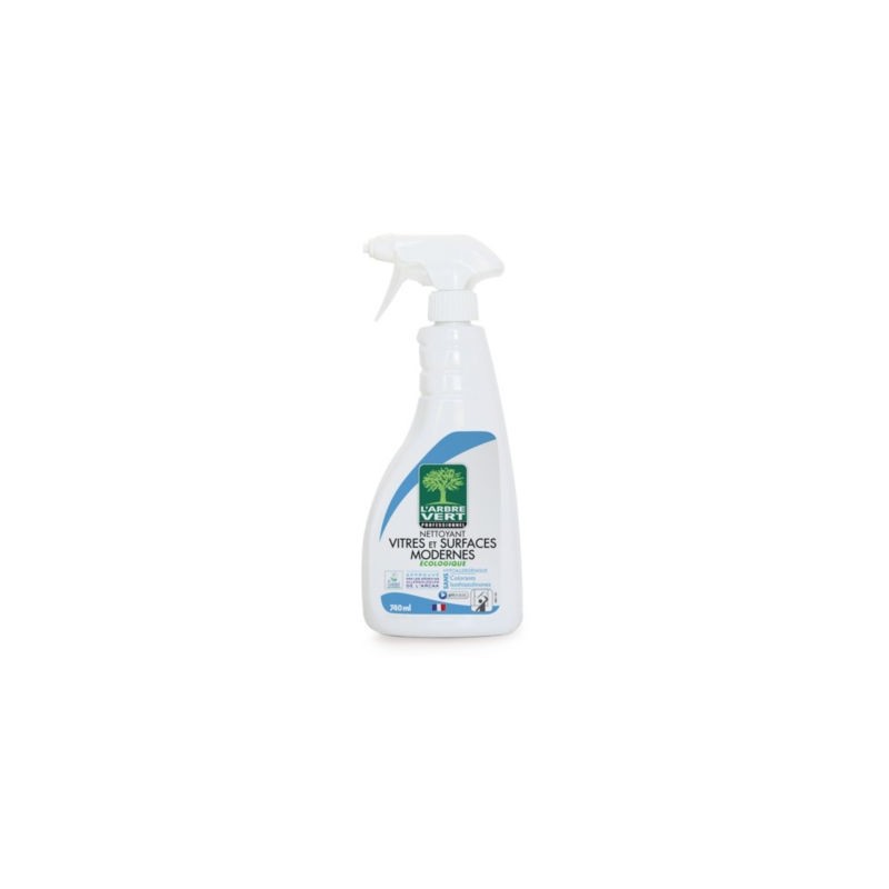 Nettoyant vitres et surfaces modernes L'ARBRE VERT en spray 750 ml - Lot de 2