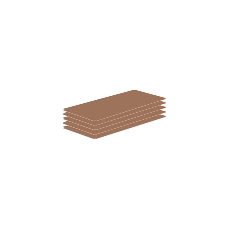 lot de 5 plateaux isorel 60x124 cm pour Rayonnage Prospace+ - Paquet de 5