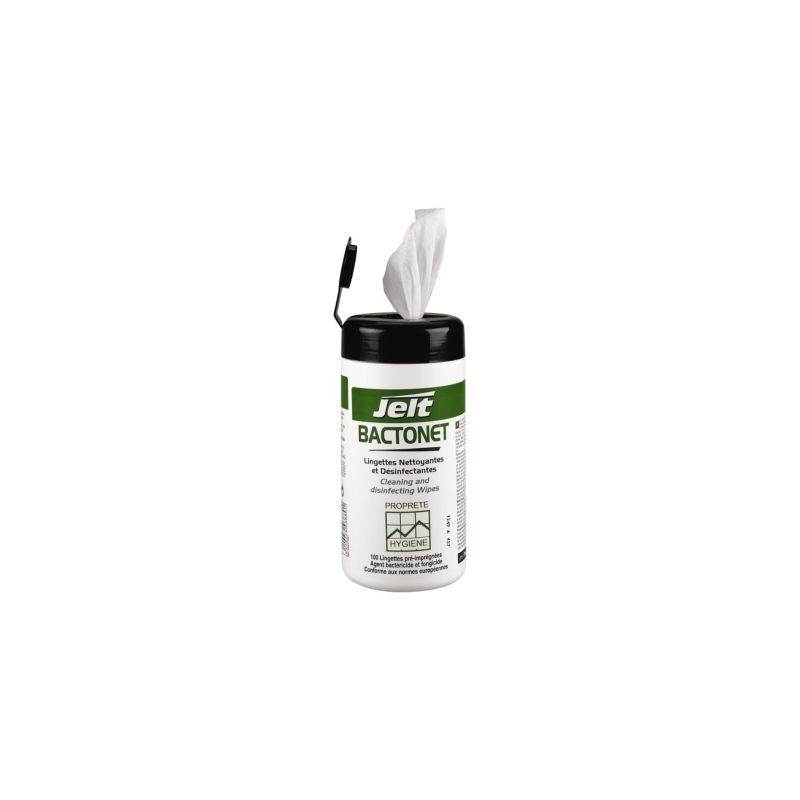 Lingettes nettoyantes désinfectantes Bactonet JELT - Paquet de 100 x 6