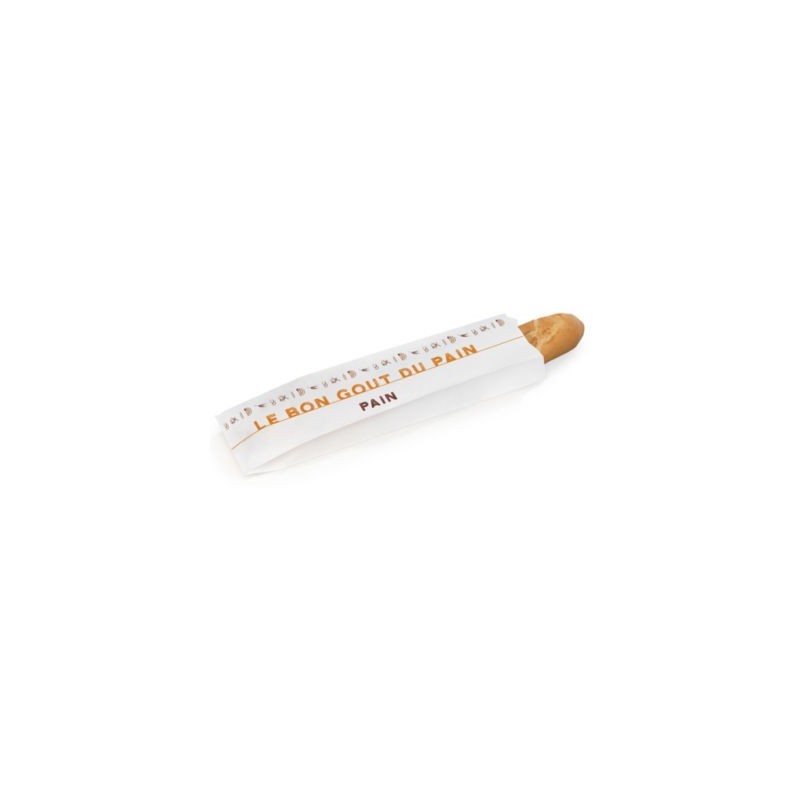 Sachet papier blanc imprimé "pain" - Paquet de 1000