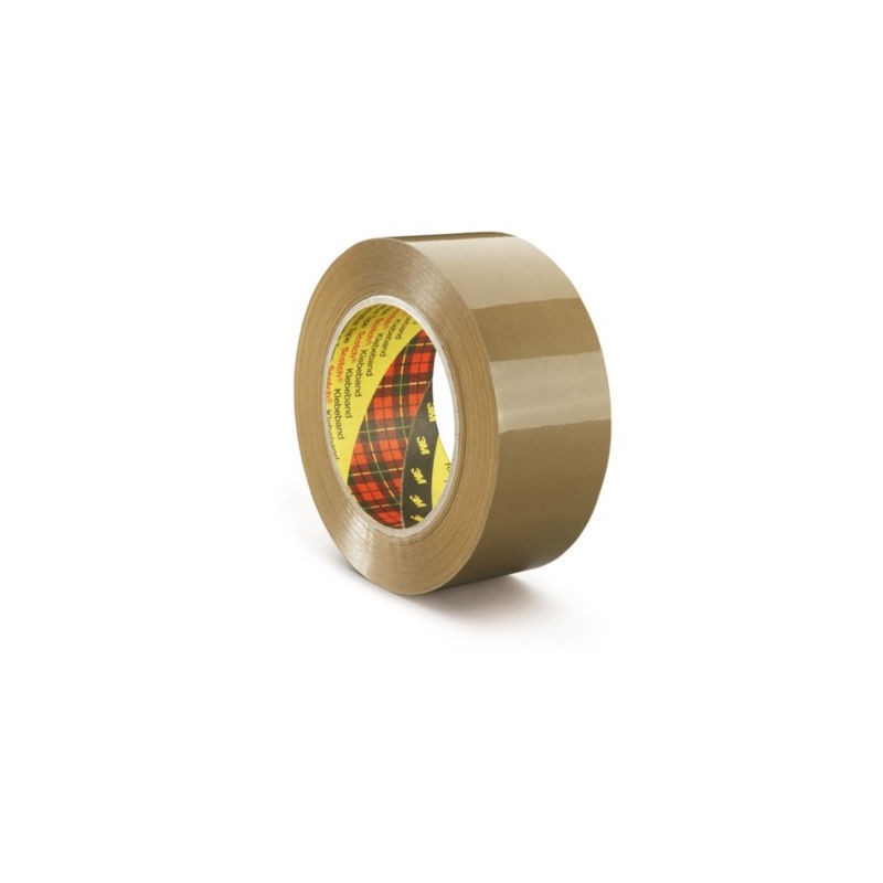 Ruban adhésif Scotch 3M 371 Polypropylène standard 28 microns havane 48 mm x 132 m - Lot de 36