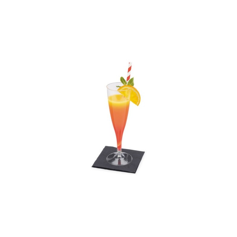 Serviette cocktail noir 20 x 20 cm - Paquet de 2400