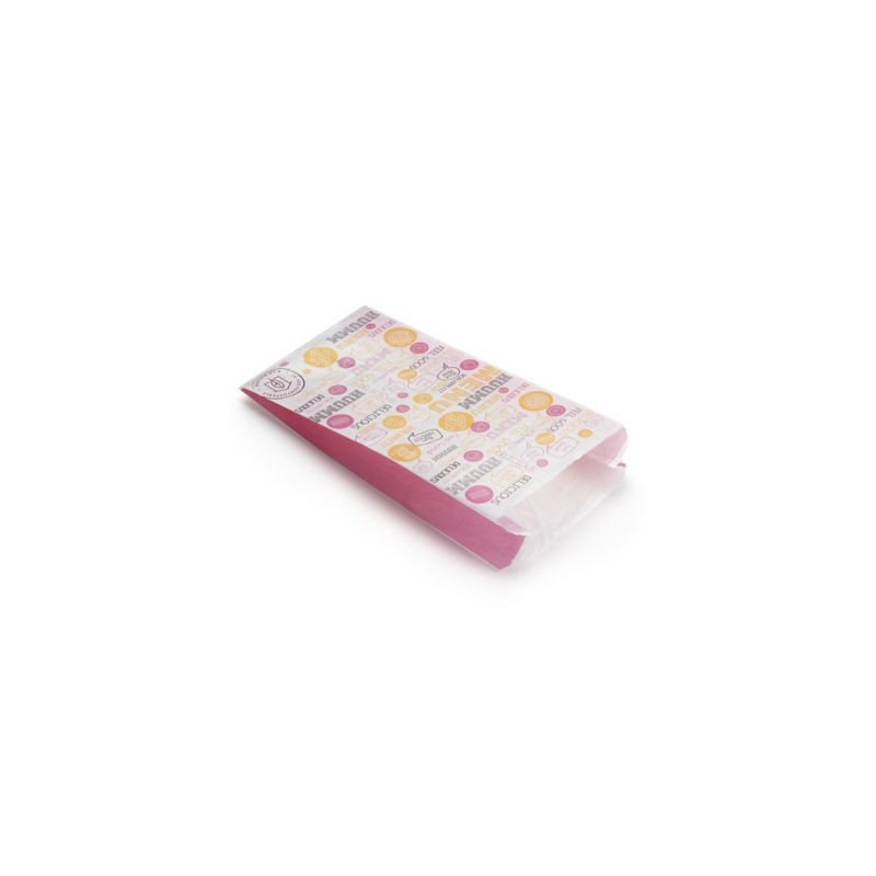 Sachet viennoiserie blanc imprimé 14x26x7 cm - Paquet de 1000