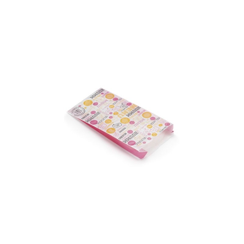 Sachet viennoiserie blanc imprimé 18x35x7 cm - Paquet de 1000