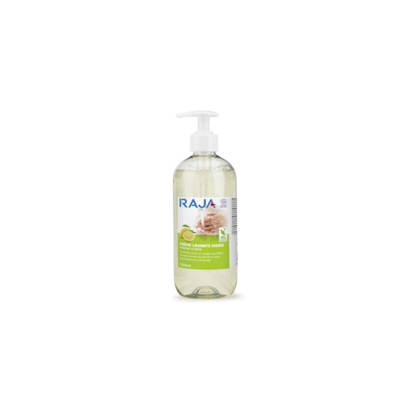 Crème lavante éco-responsable en flacon RAJA parfum citron 500 ml - Lot de 6