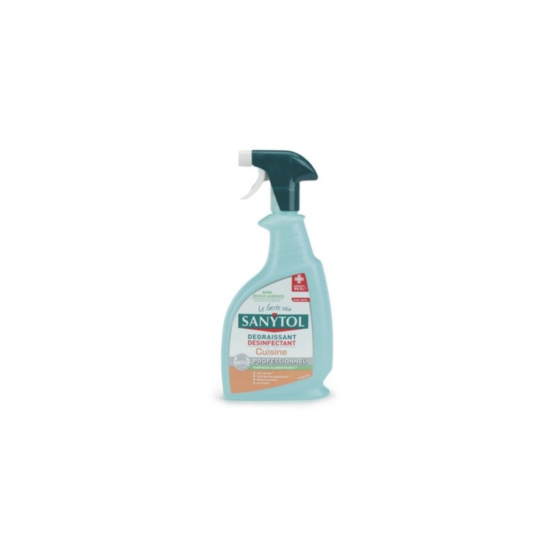 Dégraissant désinfectant cuisine SANYTOL spray 750 ml - Lot de 2