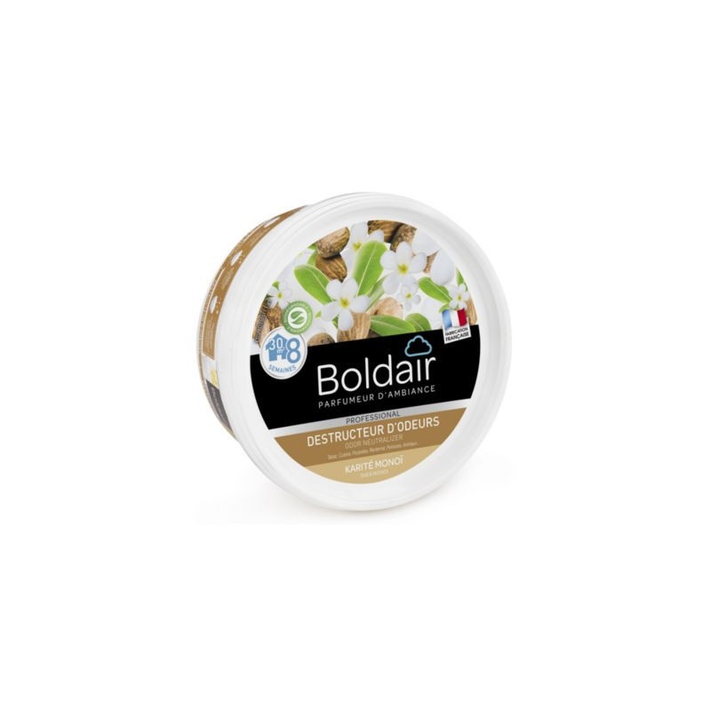 Gel destructeur d'odeurs BOLDAIR karité, monoï - Lot de 3