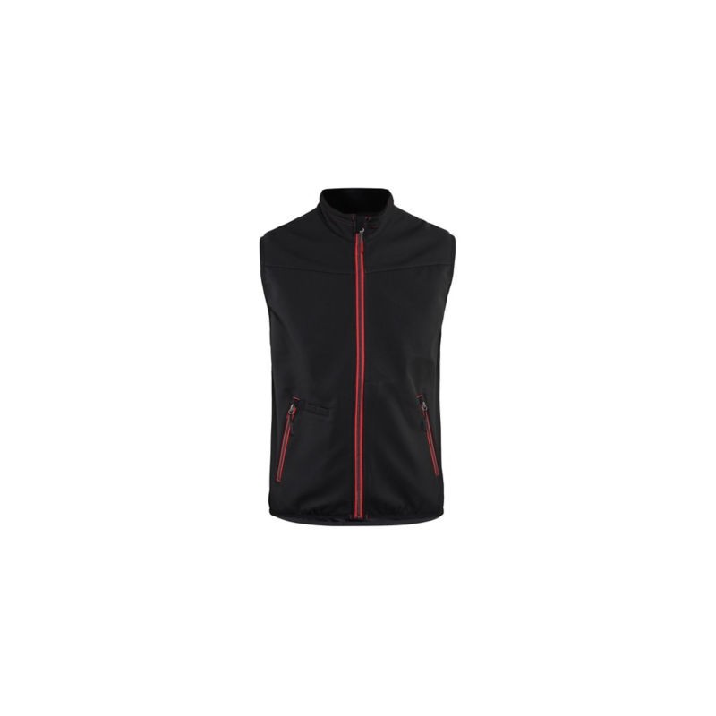 Gilet softshell sans manches stretch BLAKLADER Noir rouge XL