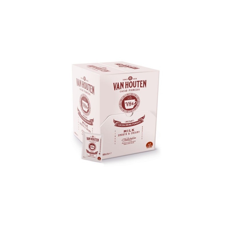 Chocolat au lait soluble en doses VAN HOUTEN - Paquet de 100
