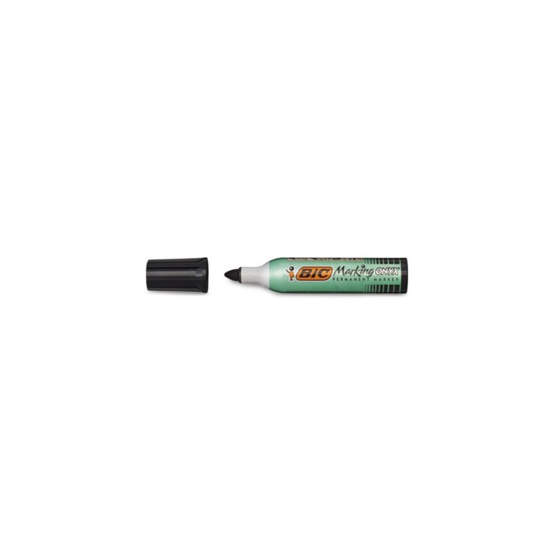 Marqueur permanent Onyx BIC conique noir - Lot de 12