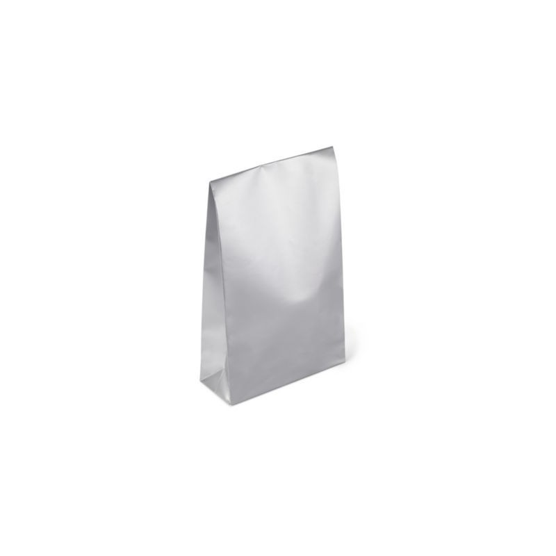 Pochette cadeau papier couché mat argent à fermeture adhésive 14 x 23 x 5,5 cm - Paquet de 25