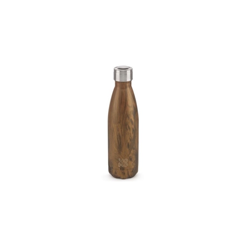 Gourde isotherme bois 50 cl - Lot de 2