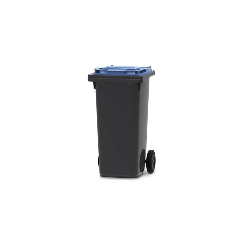 Conteneur 2 roues gris/bleu 120 litres