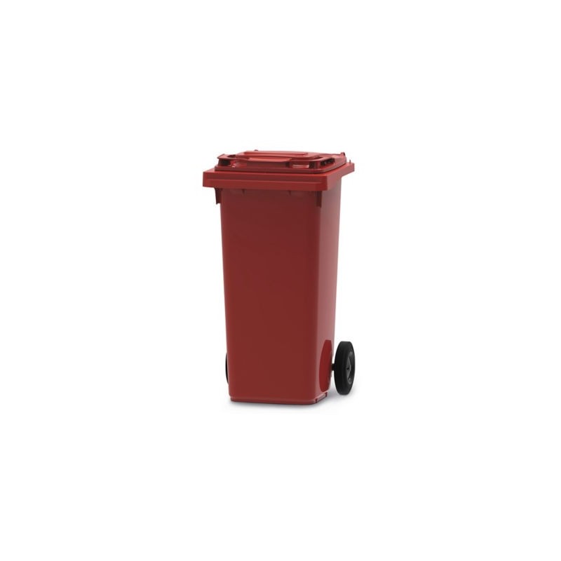 Conteneur 2 roues rouge 120 litres