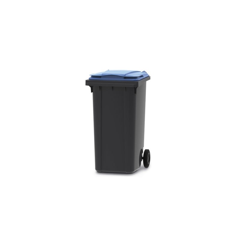 Conteneur 2 roues gris/bleu 240 litres