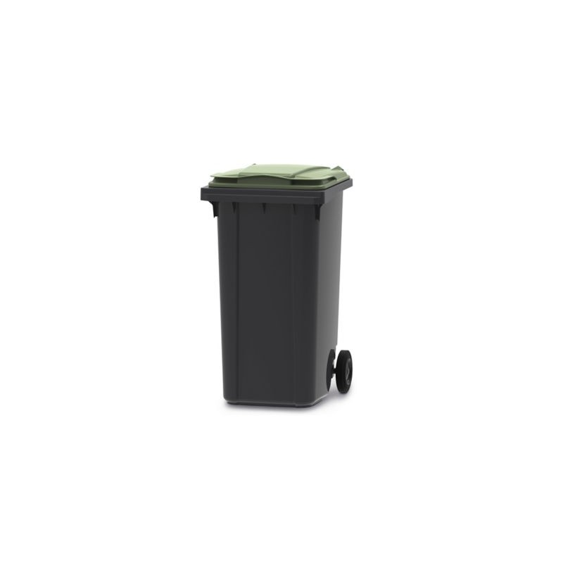 Conteneur 2 roues gris/vert 240 litres