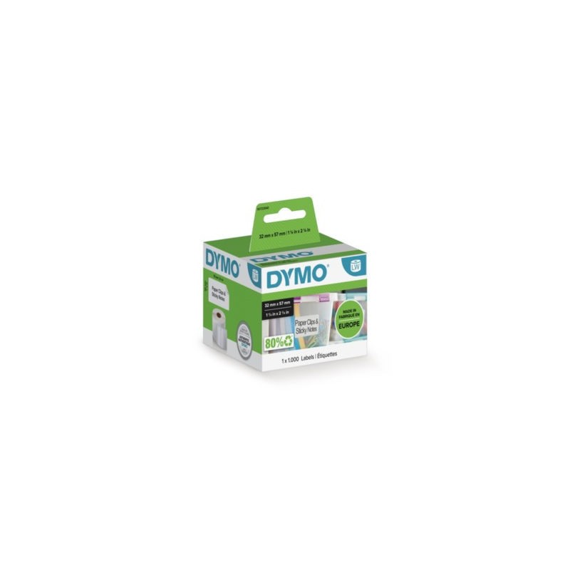 Étiquette adhésive repositionnable pour DYMO Label Writer 32x57 mm - Paquet de 1000