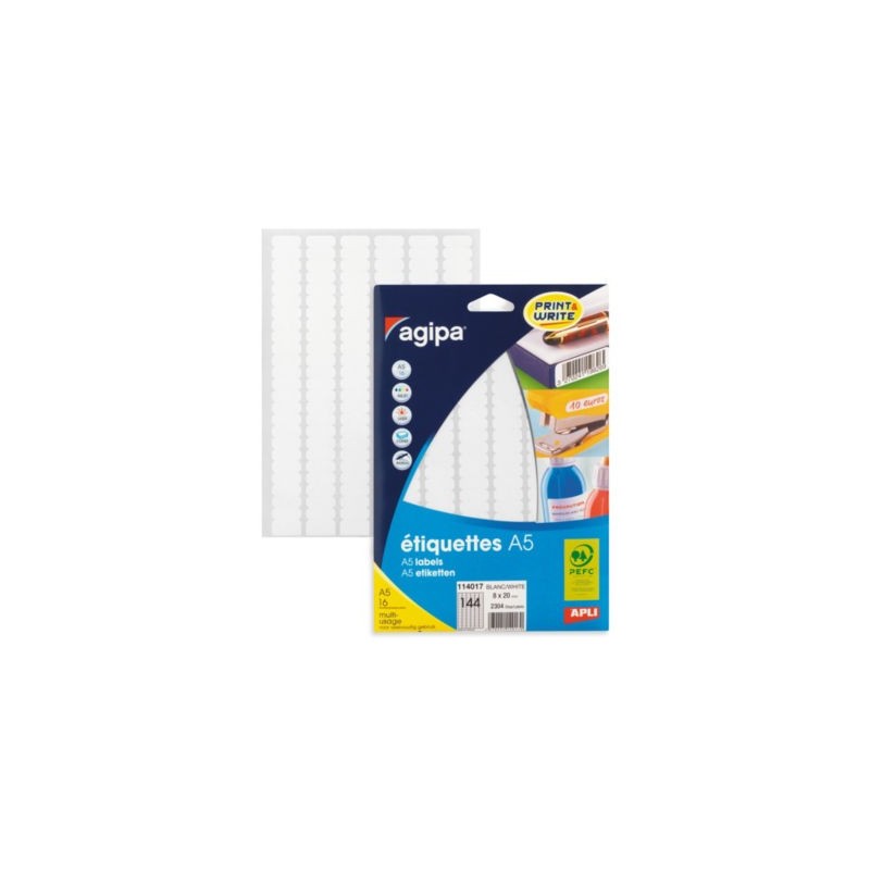 Étiquette AGIPA 18,3x12 mm - Paquet de 1792 x 10
