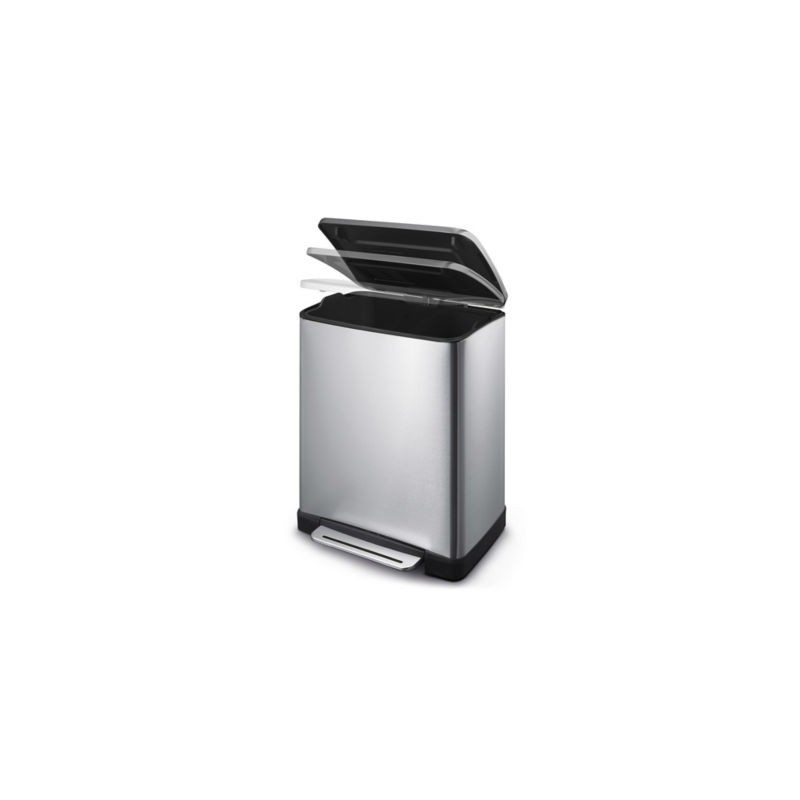 Poubelle rectangulaire à pédale inox EKO 50 litres