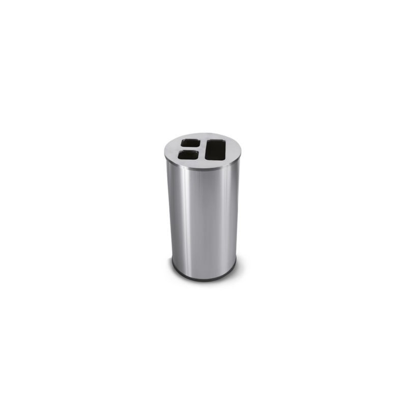 Poubelle en métal 3 Flux inox 60 litres