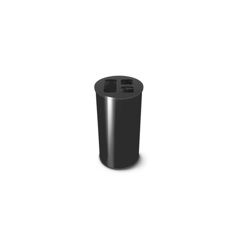 Poubelle en métal 3 Flux noir 60 litres