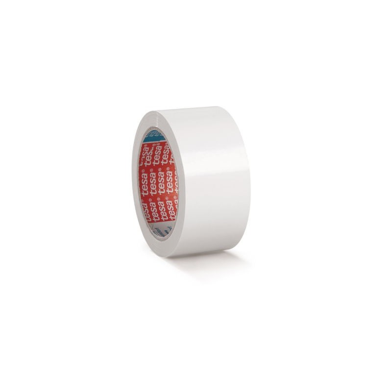 Ruban adhésif TESA 4120 PVC blanc Résistant, 32 microns 50 mm x 66 m - Lot de 36
