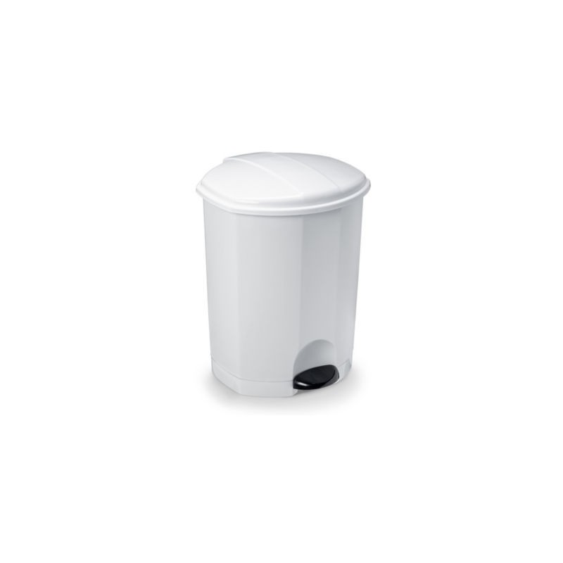 Poubelle sanitaire à pédale blanche 18 litres