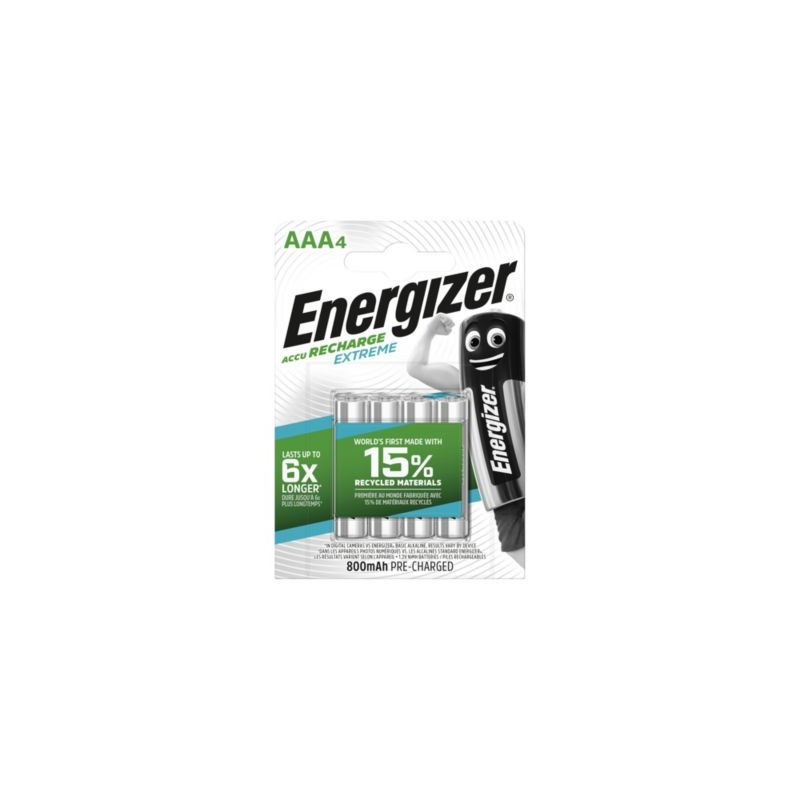 Piles rechargeables Extrême ENERGIZER AAA - Paquet de 4