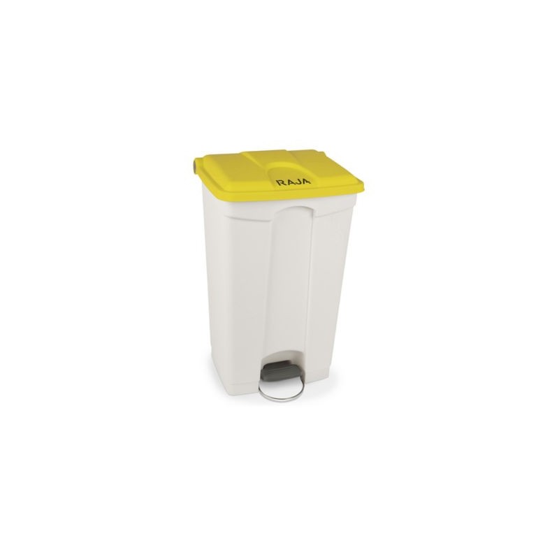Poubelle à pédale RAJA jaune 90 litres