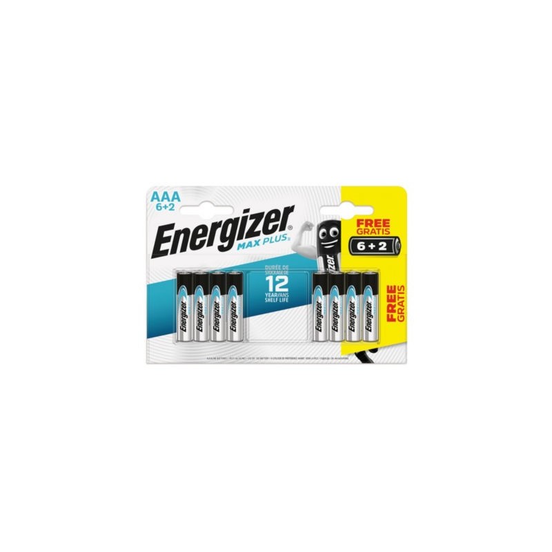 Blister 8 piles Max+ AAA - Paquet de 8