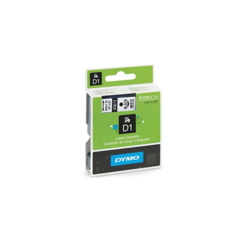 Ruban D1 blanc pour étiqueteuses DYMO