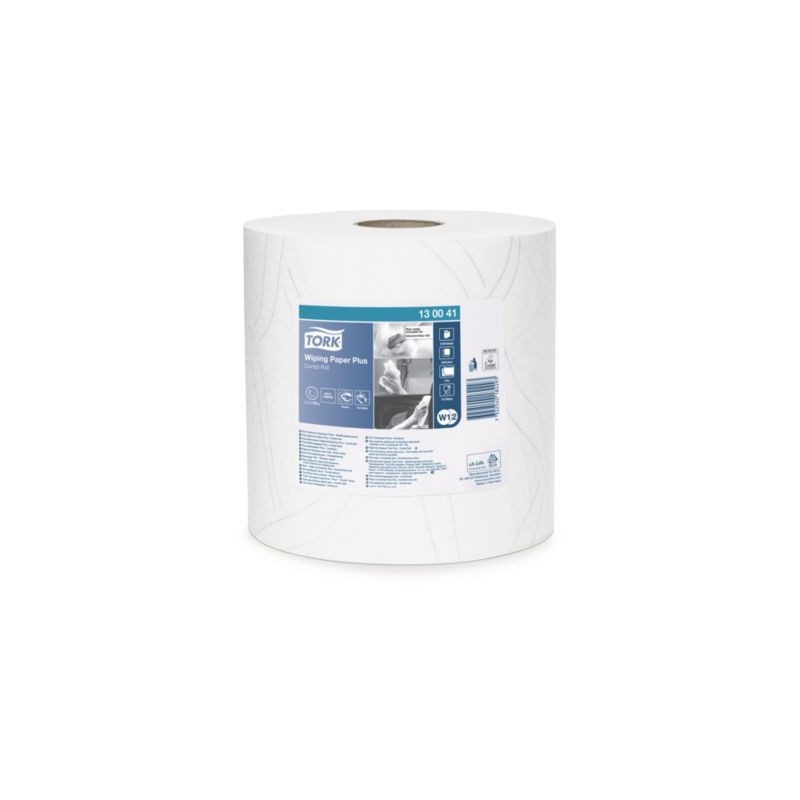 Bobine d'essuyage blanche TORK Plus 1500 formats - 510m -23,5x39