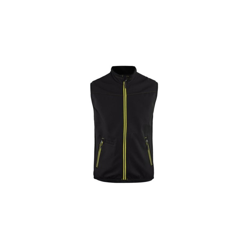Gilet softshell sans manches stretch BLAKLADER Noir Jaune fluo L
